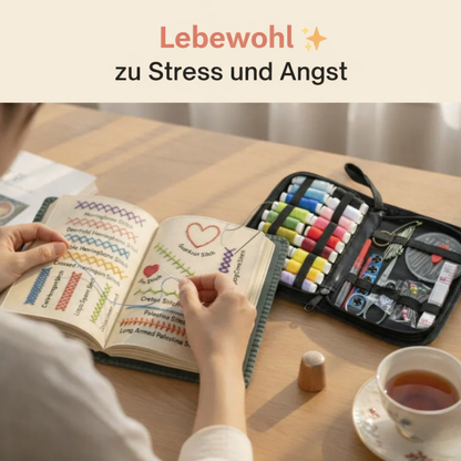 Therapeutisches Stickerei-Set – Buch mit 60+ Designs